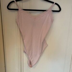 Forever 21 Baby Pink Lacey Bodysuit